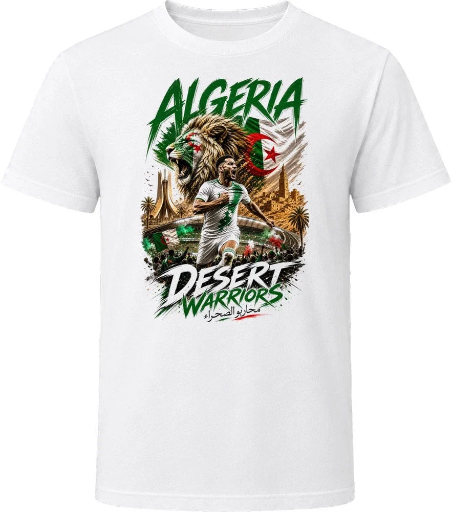 Algeria Desert Warriors Soccer Football 2026 National Pride T Shirt Unisex , , , Long Sleeve Tee
