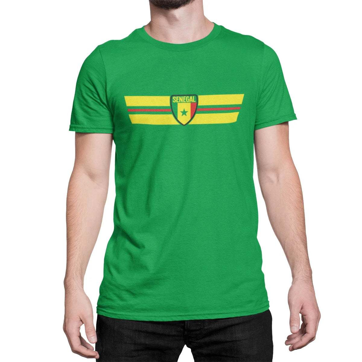 SENEGAL Football Mens Africa World Cup Strip Africa Flag 2026 Unisex , , , Long Sleeve Tee