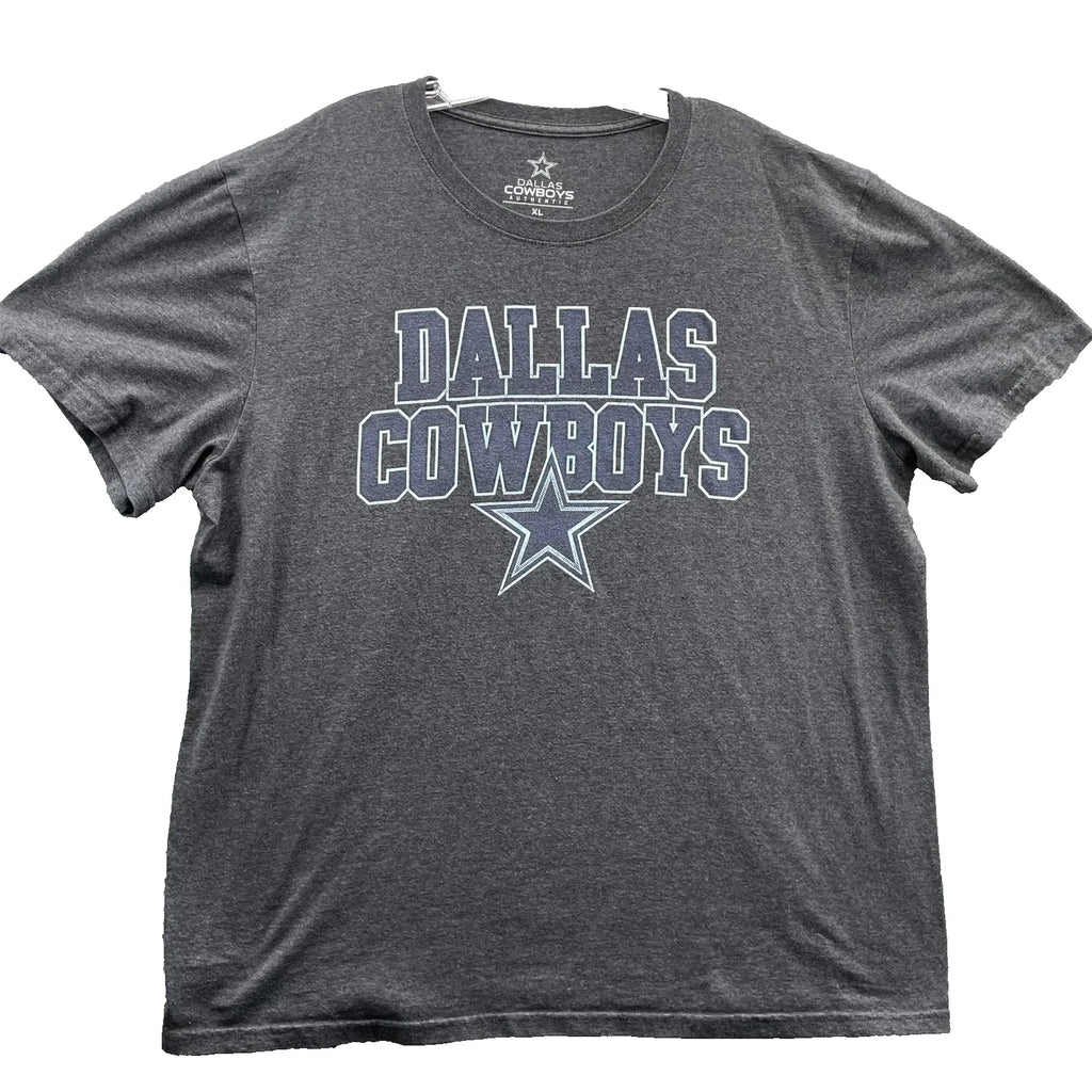 Dallas Cowboys Men's XL Gray Retro Football Sportswear Training Athletic Unisex , , , Long Sleeve Tee
