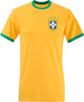 Brazil Team Logo Tee Ringer, Football Fans, Soccer Wear, Sports Wear Unisex , , , Long Sleeve Tee