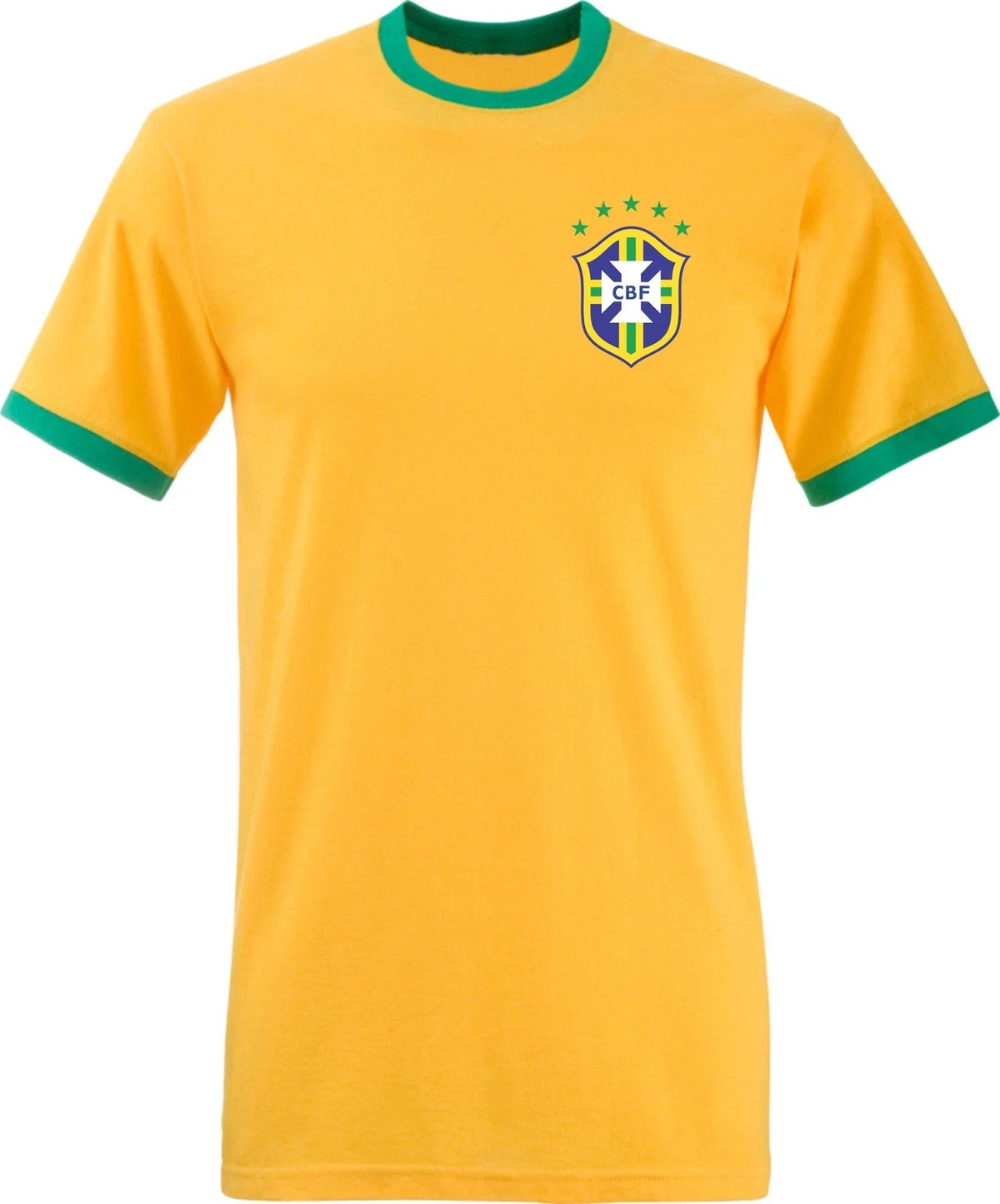 Brazil Team Logo Tee Ringer, Football Fans, Soccer Wear, Sports Wear Unisex , , , Long Sleeve Tee