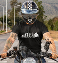 Biker Evolution Biking Bike Riding Rider Race Track Adults kids XMAS Top Unisex , , , Long Sleeve Tee