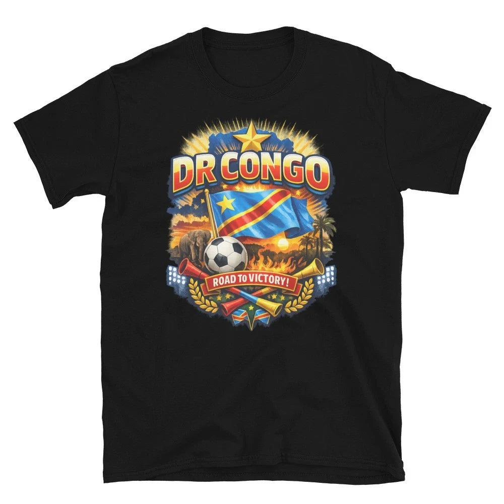 DR Congo World Cup Football Fan Road to Victory Unisex Soccer Supporter Unisex , , , Long Sleeve Tee