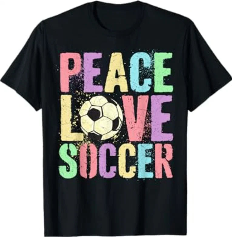 Retro Peace Love Soccer Score Club Mom Game Unisex , , , Long Sleeve Tee