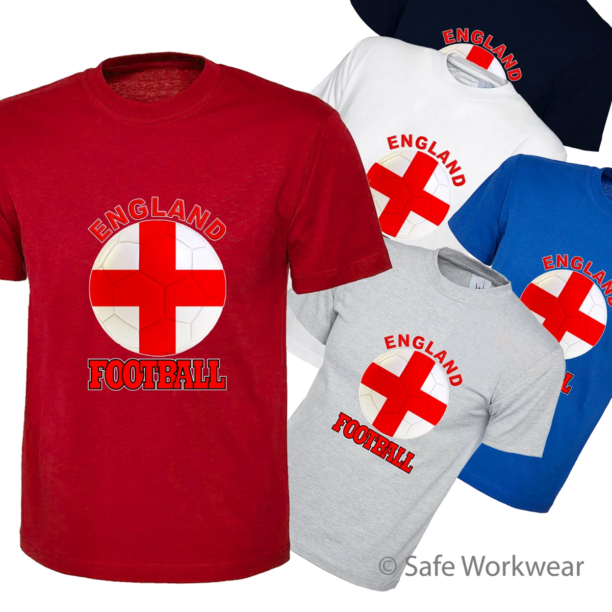 England Football T shirt for UK Supporters -Adult & Kids - World Cup 2022 Unisex , , , Long Sleeve Tee