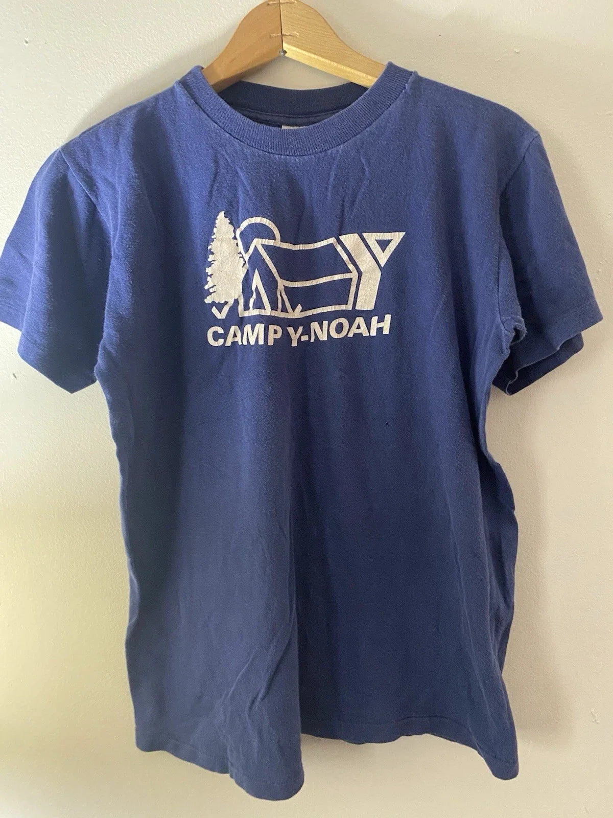Vtg 1970s Camp Y-Noah T Shirt YMCA Sz M Unisex , , , Long Sleeve Tee