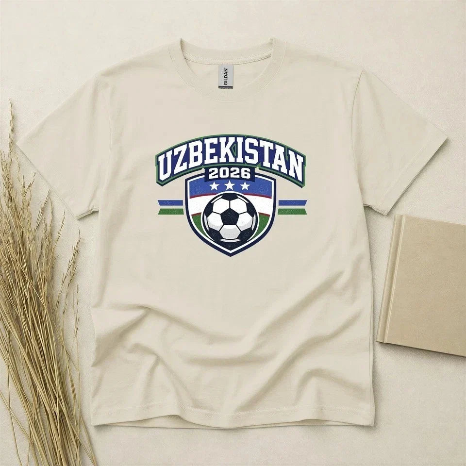 Uzbekistan 2026 Football Fan T Shirt Soccer Supporters Gildan Cotton Gift Unisex , , , Long Sleeve Tee