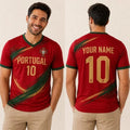 Custom Portugal Soccer Jerseys, Personalized Football Fan Outfit,Football Fan Gi Unisex , , , Long Sleeve Tee
