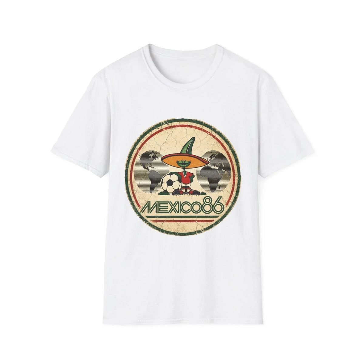 Mexico 86 Soccer Logo | Vintage World Cup Design Unisex , , , Long Sleeve Tee