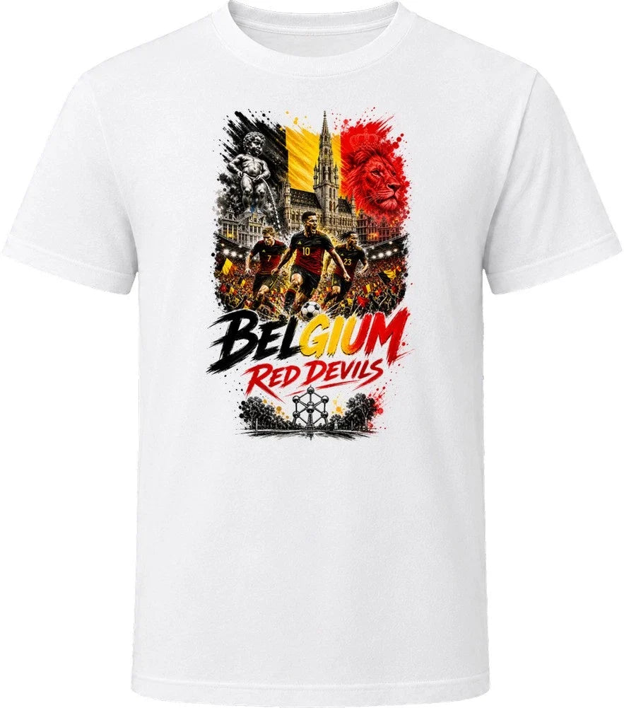 Belgium Red Devils Soccer Football 2026 National Pride T Shirt Unisex , , , Long Sleeve Tee