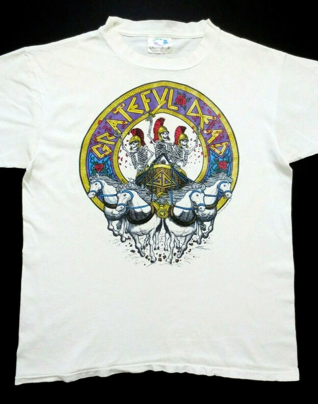 Grateful Dead Shirt T Shirt Vintage 1991 USC Trojans SC LA Coliseum Horses GDM L Unisex , , , Long Sleeve Tee