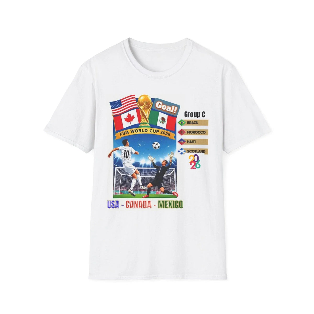 World Cup 2026 T shirt, Soccer FIFA Tee, Brazil, Morocco, Haiti, Scotland Unisex , , , Long Sleeve Tee