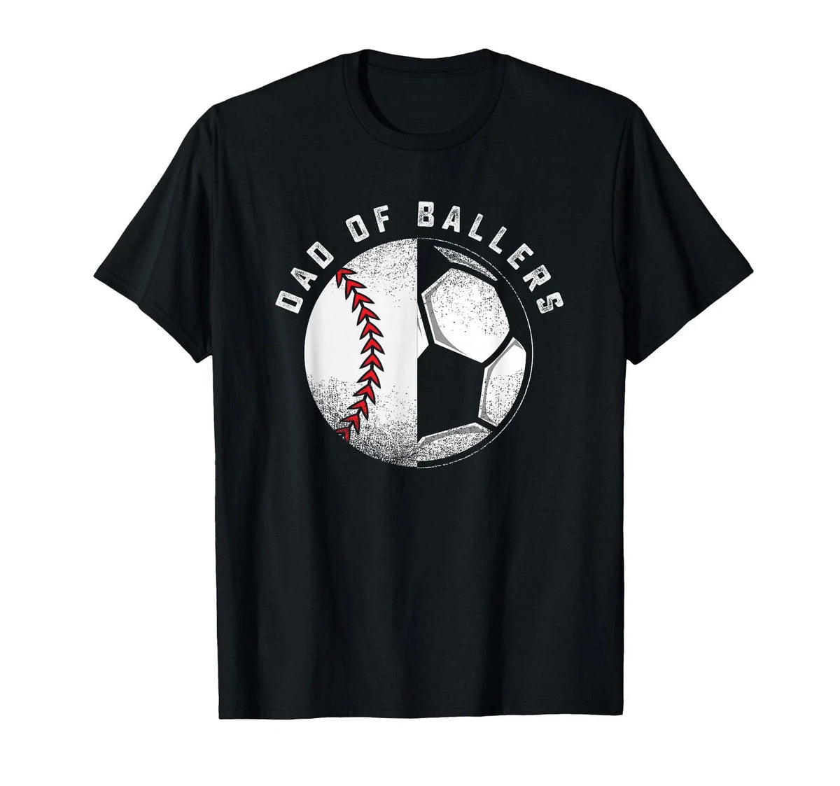 Dad of Ballers Father Son Soccer Baseball Player Coach Gift Unisex , , , Long Sleeve Tee