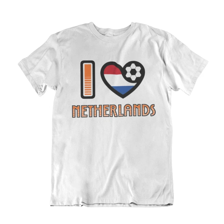 I LOVE NETHERLANDS Football 2026, Adults Kids Or Baby, World Cup Holland Unisex , , , Long Sleeve Tee