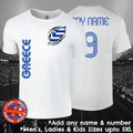 Greece Football Fan Personalised Mens Ladies Kids Euros World Cup Greek Unisex , , , Long Sleeve Tee