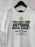 Vintage Manchester United Printed Champions 95-96 Grey Men's Size L Unisex , , , Long Sleeve Tee