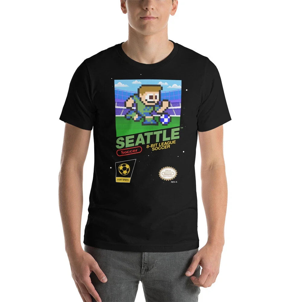 Seattle Sounders FC 8-bit Retro NES League Soccer Football Club Jersey Unisex , , , Long Sleeve Tee