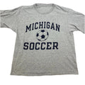 Vintage 90s Michigan Wolverines Soccer Champion Size L Gray Unisex , , , Long Sleeve Tee