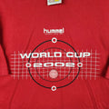 Vintage Hummel World Cup Shirt Mens XL Red 2002 Soccer Graphic Logo Sports Y2K Unisex , , , Long Sleeve Tee