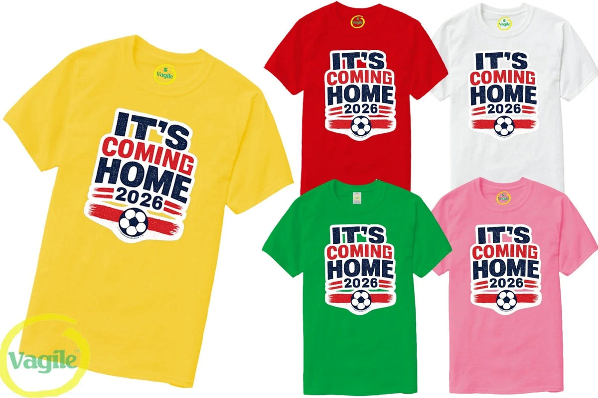 ENGLAND World Cup 2026 Adult Kids Football Coming Home Soccer Tee Unisex , , , Long Sleeve Tee