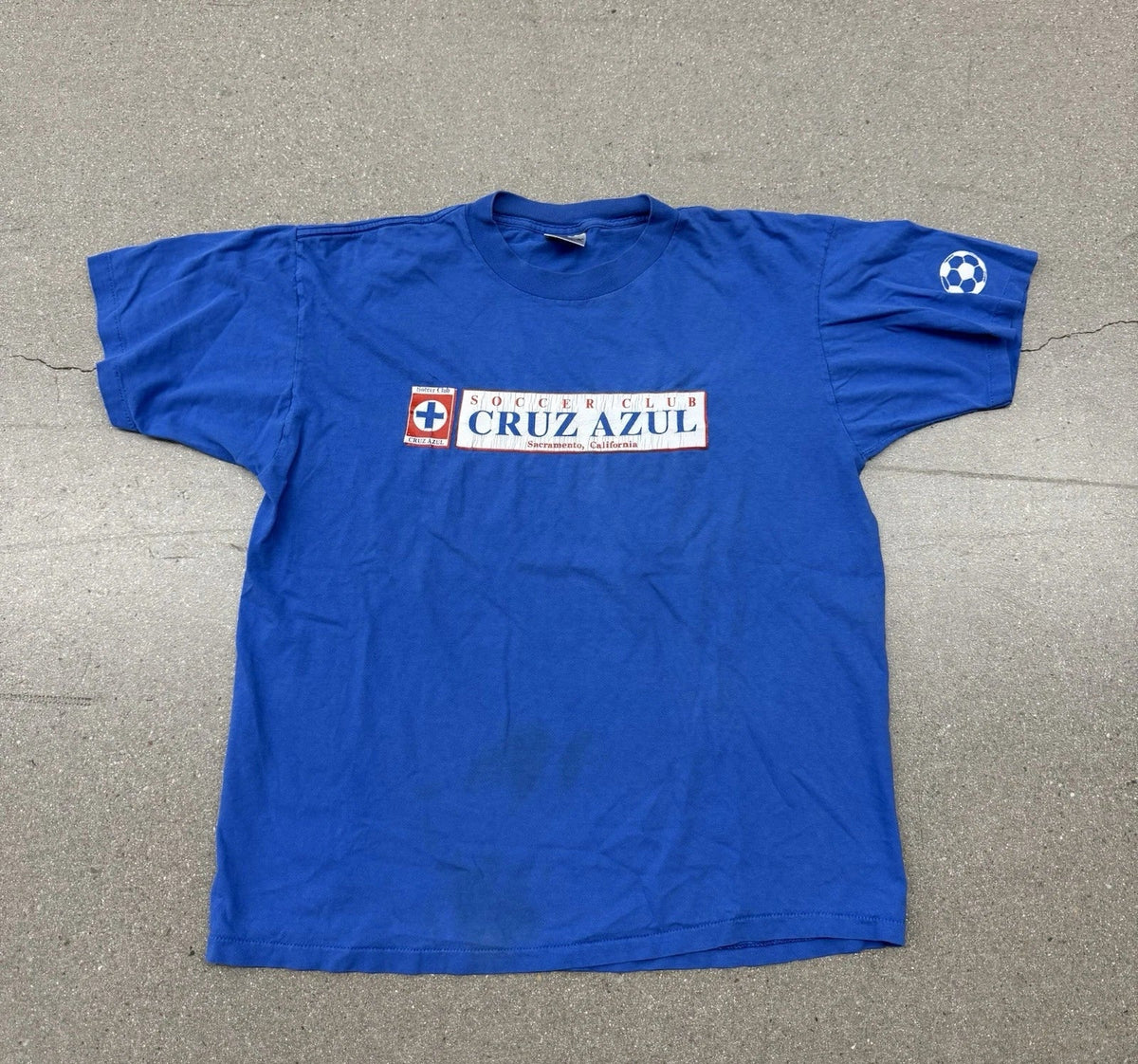 Vintage 90’s Cruz Azul Cemento Mexico Soccer Blue Graphic Men’s XL Rare Unisex , , , Long Sleeve Tee