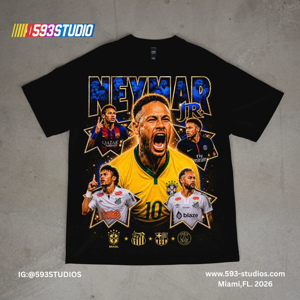 Neymar Jr Vintage Graphic Brazil Soccer Legend Football Fan Tee Unisex , , , Long Sleeve Tee