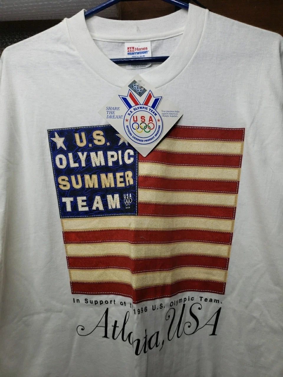 Rare NWT Hanes 1996 Atlanta Olympics Shirt XL Unisex , , , Long Sleeve Tee