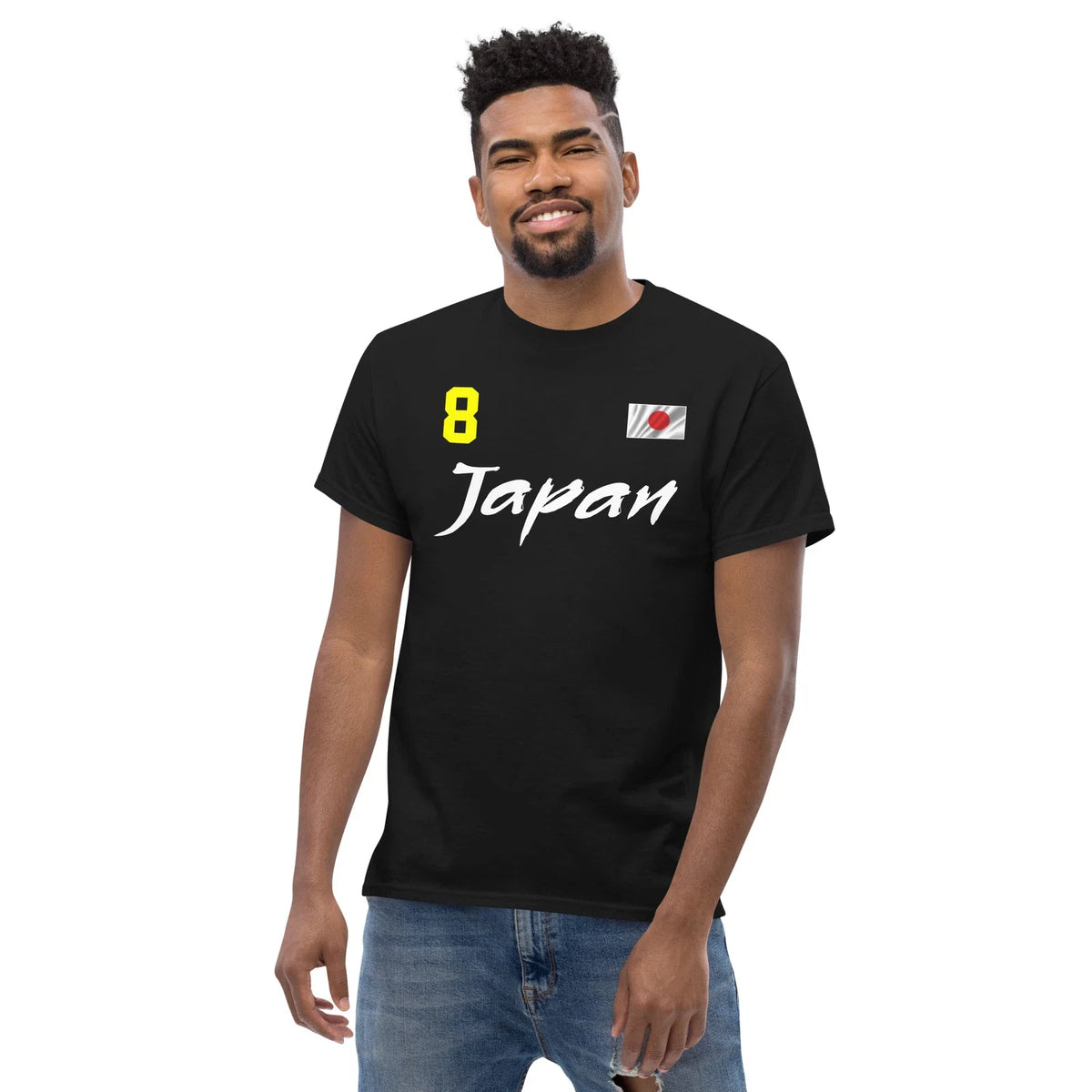 Japan Nippon Flag Football Soccer baseball Number 8 Fan shirt Unisex , , , Long Sleeve Tee