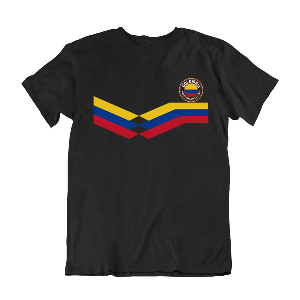 Mens COLOMBIA Retro Strip Copa America Football Tee 2026 Columbian Unisex , , , Long Sleeve Tee