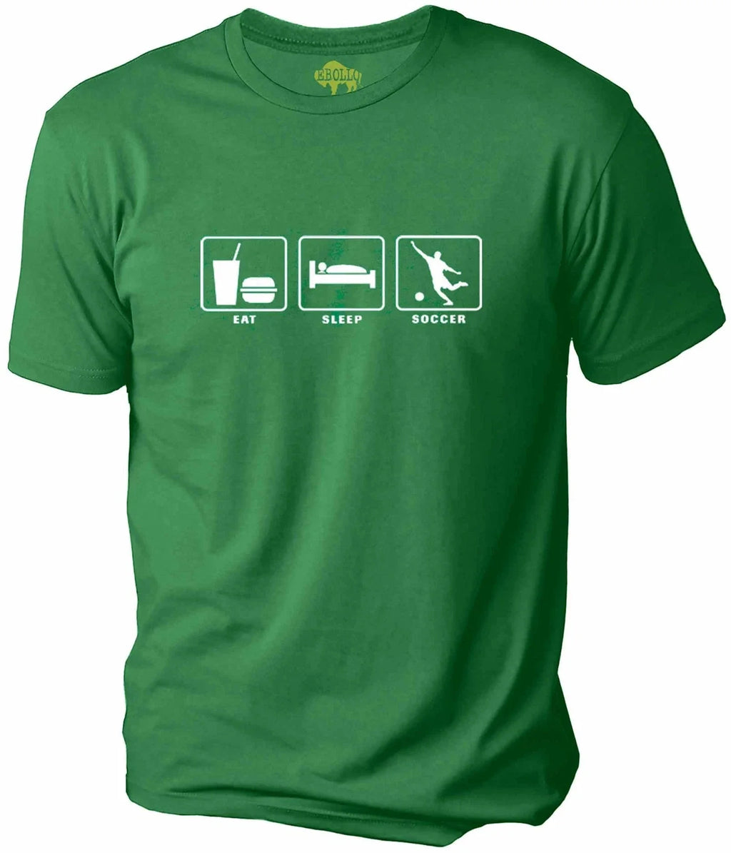Soccer Shirt Men Eat Sleep SOCCER Graphic Funny Novelty Sarcastic Tee Unisex , , , Long Sleeve Tee