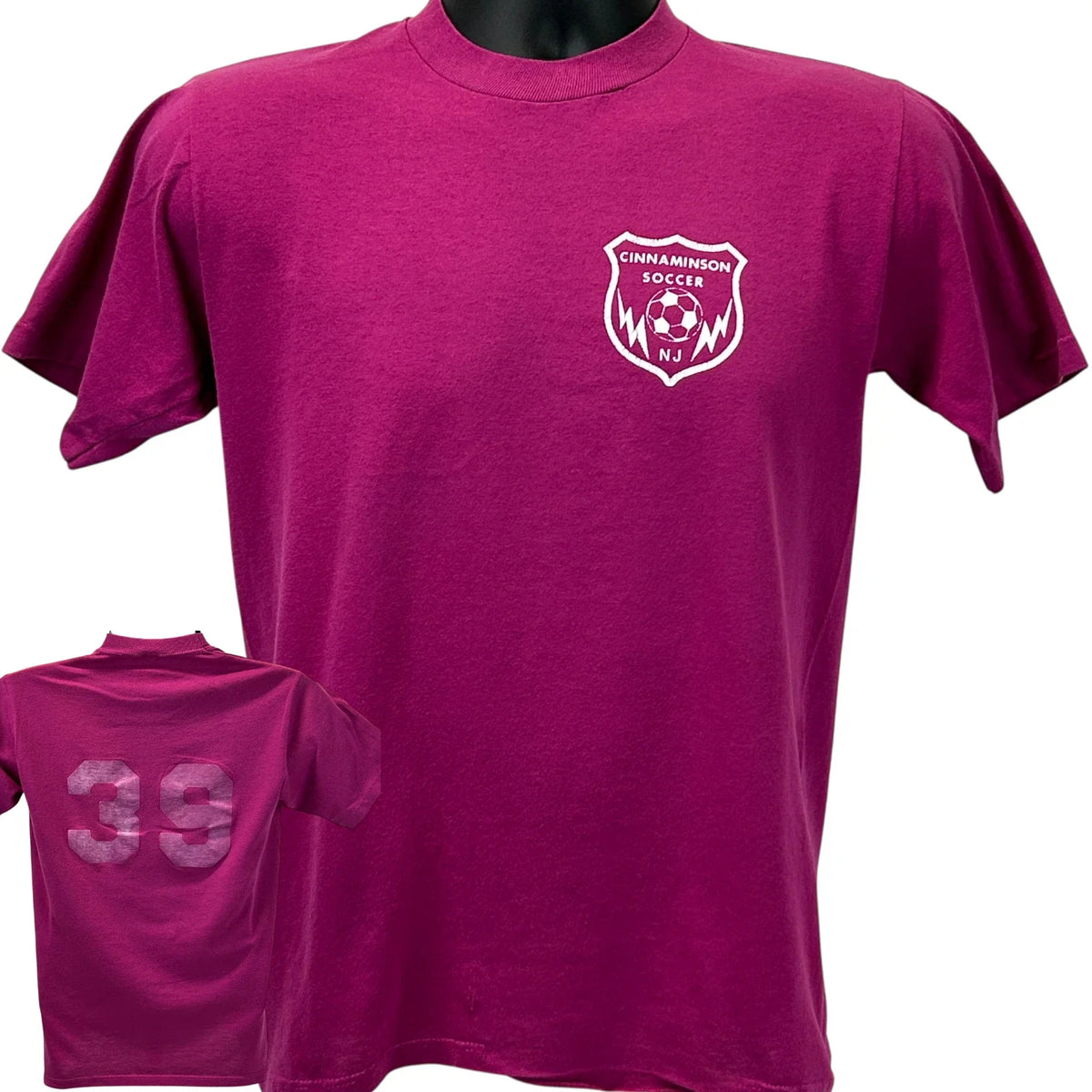 Vintage Cinnaminson Soccer Club T Shirt Mens S Small Purple 90s New Jersey USA Unisex , , , Long Sleeve Tee