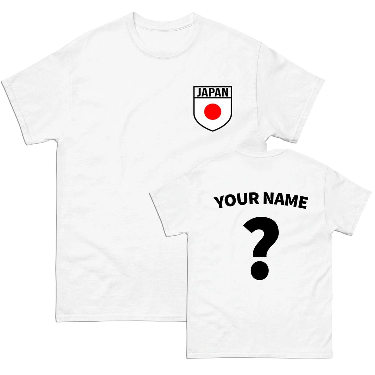Japan Badge football T Shirt, Personalised football Tee,Custom Name & Number Top Unisex , , , Long Sleeve Tee