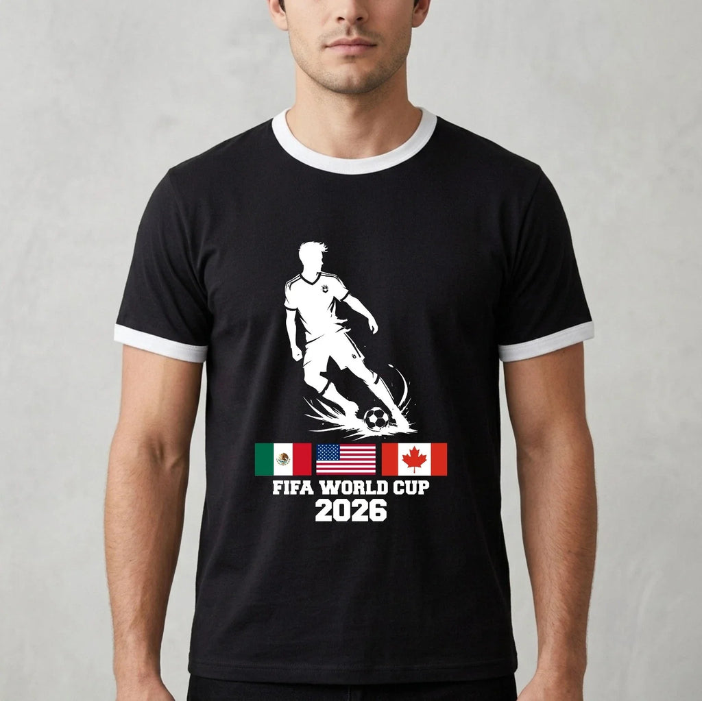 Football Tournament 2026 Player Ringer USA Canada Mexico Sports Gift Top Unisex , , , Long Sleeve Tee