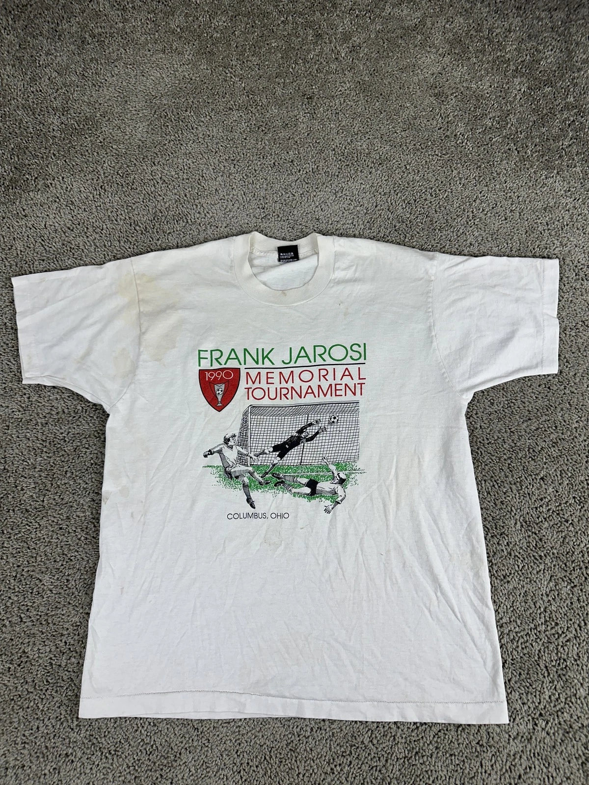 Vintage Frank Jarosi Memorial Tournament Shirt Mens XL Soccer Columbus 1990 90s Unisex , , , Long Sleeve Tee