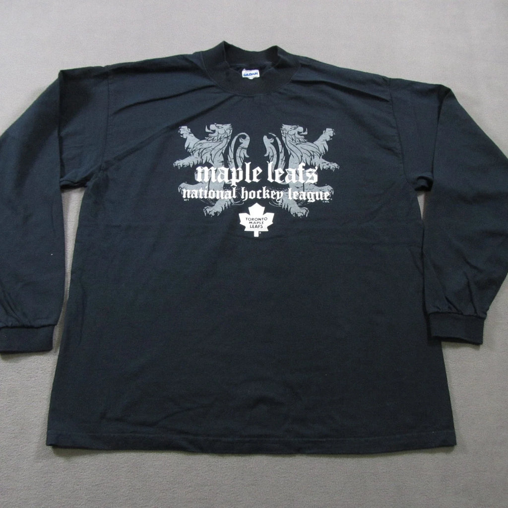 Toronto Maple Leafs National Hockey League Shirt Mens Extra Large Y2K Black Unisex , , , Long Sleeve Tee