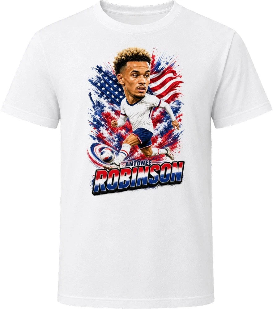 Antonee Robinson United States Soccer Caricature 2026 World Cup T Shirt Unisex , , , Long Sleeve Tee