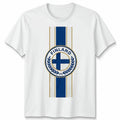 Unisex Finland Retro Strip Style Football Tshirt Game Day Soccer Men Women Tee Unisex , , , Long Sleeve Tee