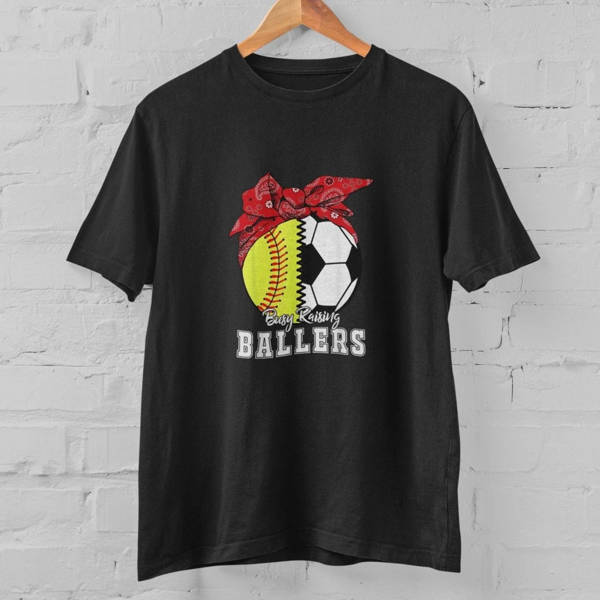 Busy Raising Ballers Shirt Softball Soccer Mom Sports Gift Unisex , , , Long Sleeve Tee