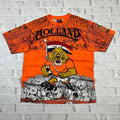 Vintage 90s Soccer World Cup Football Holland Netherlands AOP Orange T shirt XL Unisex , , , Long Sleeve Tee