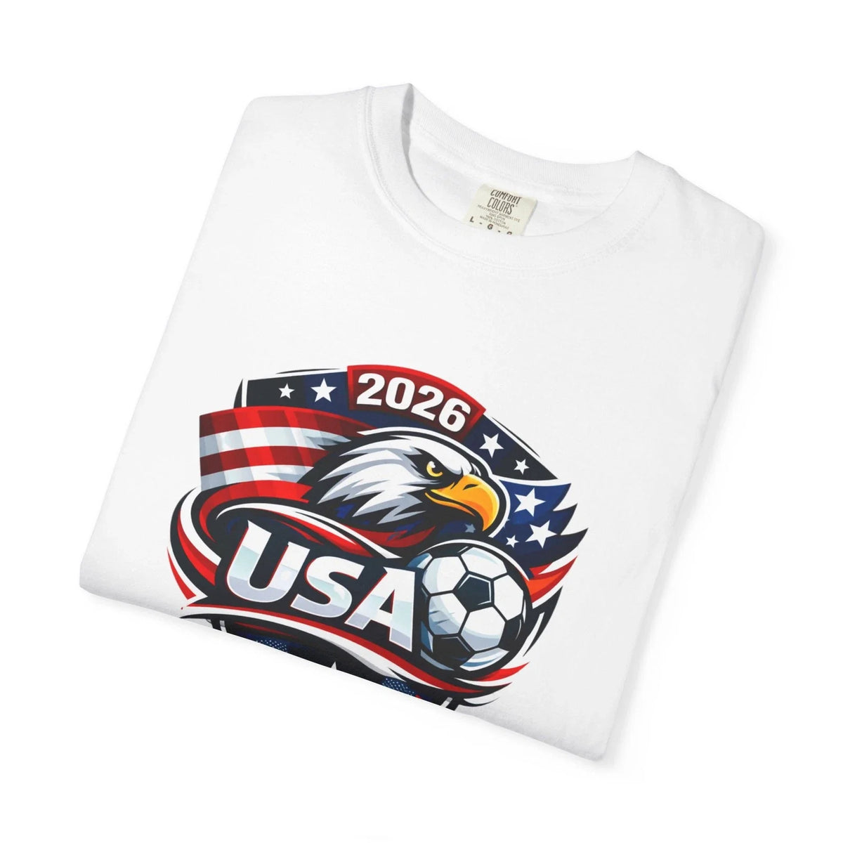 USA Eagle Soccer 2026 | American Flag Crest Unisex , , , Long Sleeve Tee