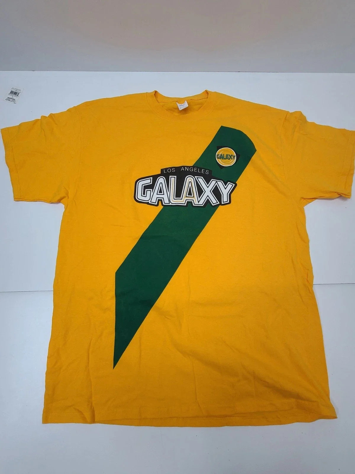 LA Galaxy Soccer Shirt Mens XL Yellow Green 76 Gas Promo MLS Football Fan Tee Unisex , , , Long Sleeve Tee