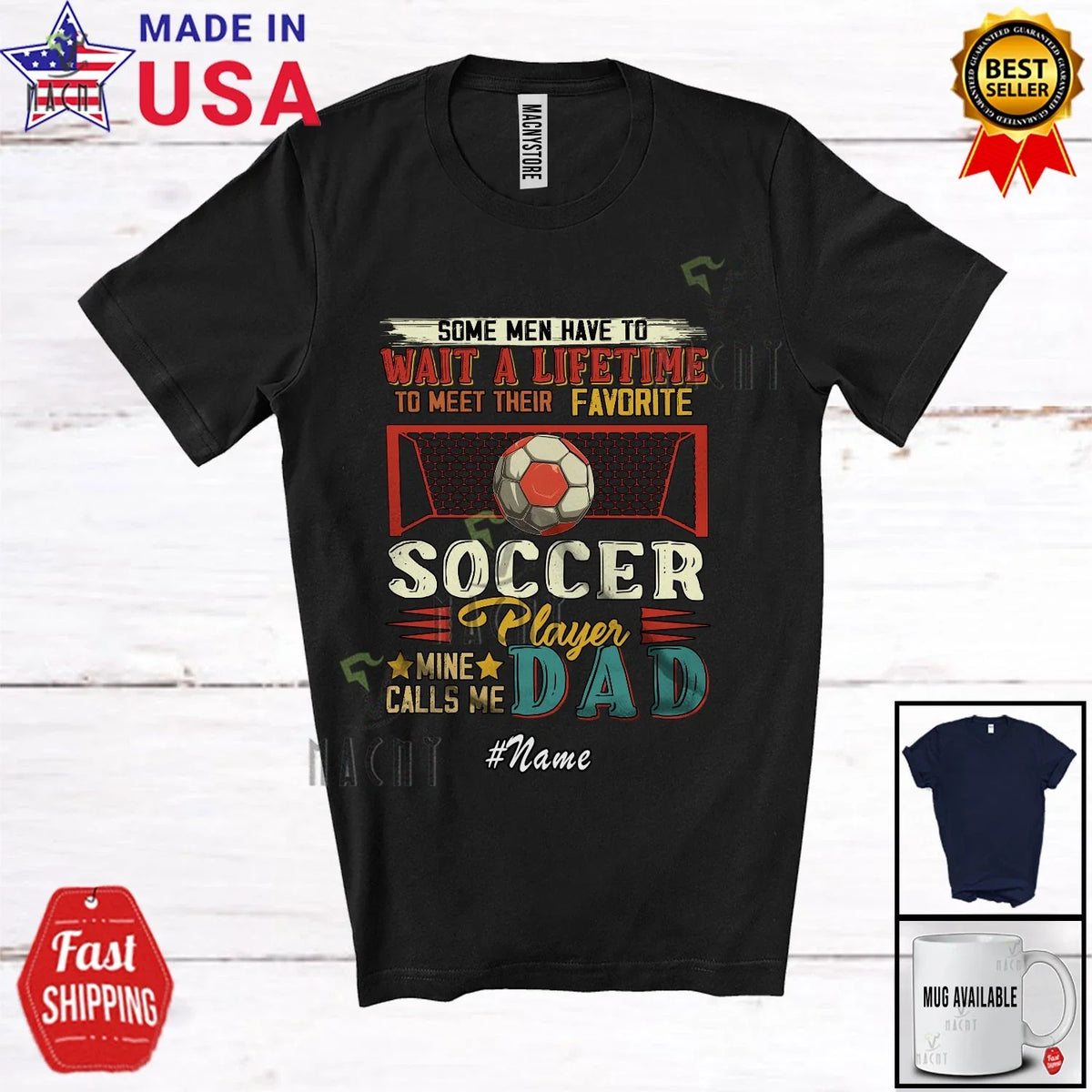 Custom Name Favorite Soccer Mine Calls Me Dad; Father's Day Vintage Family Shirt Unisex , , , Long Sleeve Tee