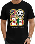 Aiyino 2026Soccer Fan T Shirt Men USA Canada Mexico Graphic Tee Game Day Stadium Unisex , , , Long Sleeve Tee