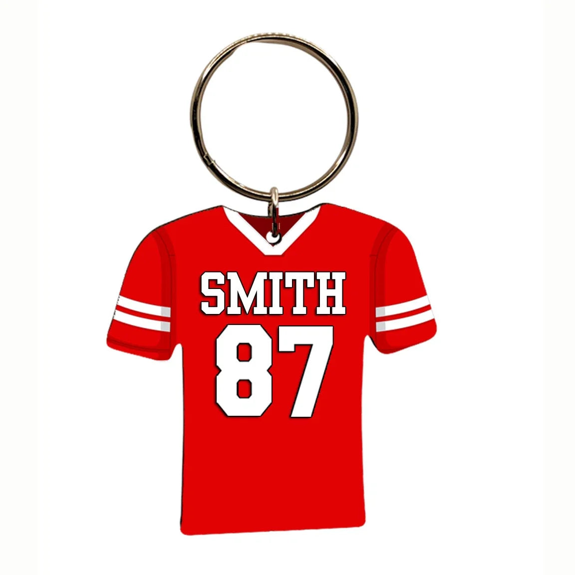 Personalized Sports Jersey Keychain Your Color Name & Number Soccer Football Fan Unisex , , , Long Sleeve Tee