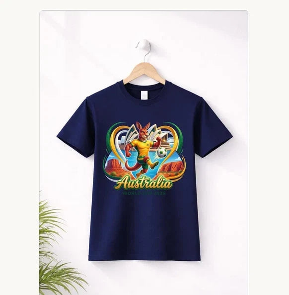 Australia Soccer Shirt 2026,Australian Football Fan ,Kangaroo Soccer Tee Unisex , , , Long Sleeve Tee