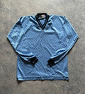 Vintage 80s Football Shirt Soccer Jersey Trikot Made in UK SZ L 42/44 Blue Mens Unisex , , , Long Sleeve Tee