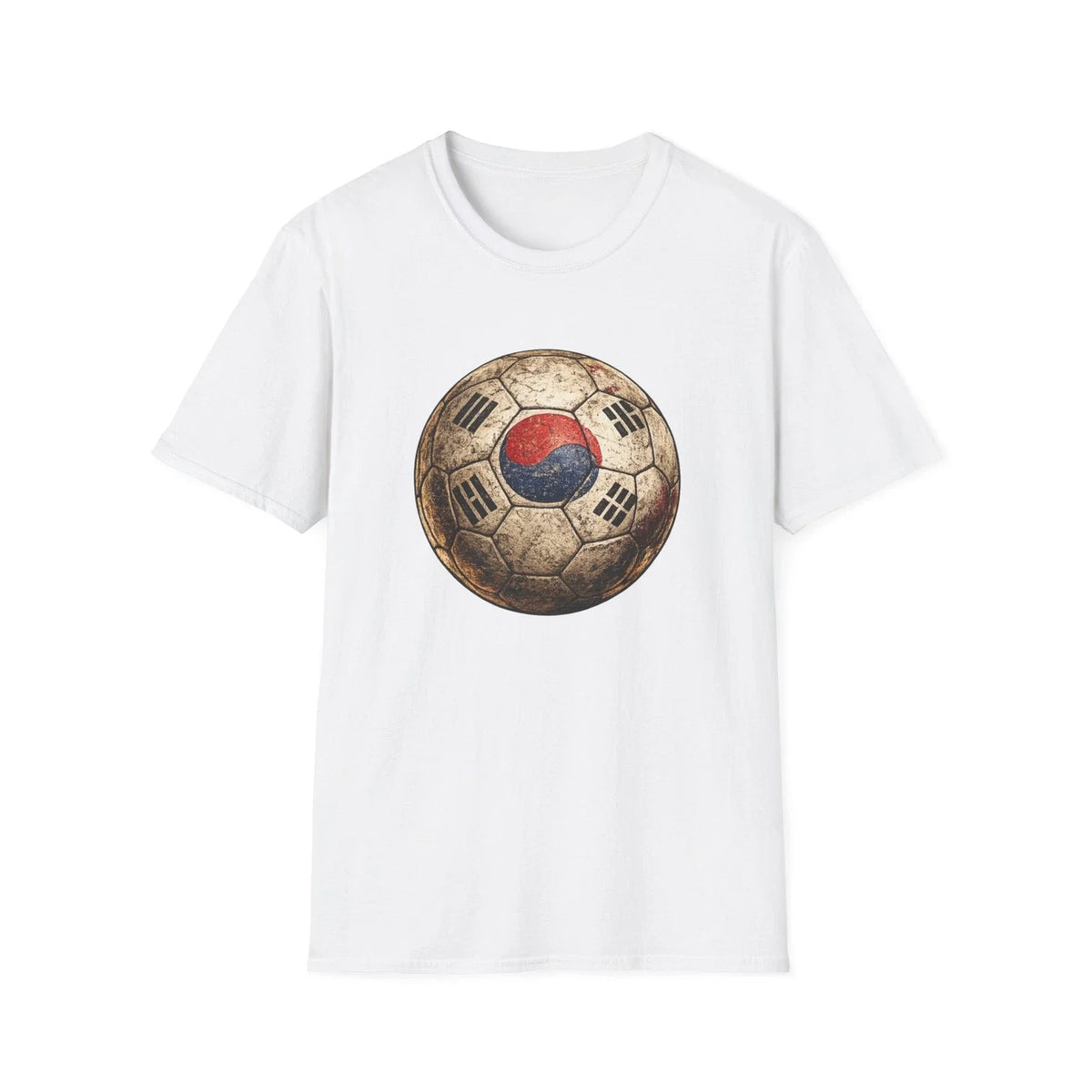 Korean Flag Soccer Ball Vintage Taegeuk Football Fan Tee Unisex , , , Long Sleeve Tee
