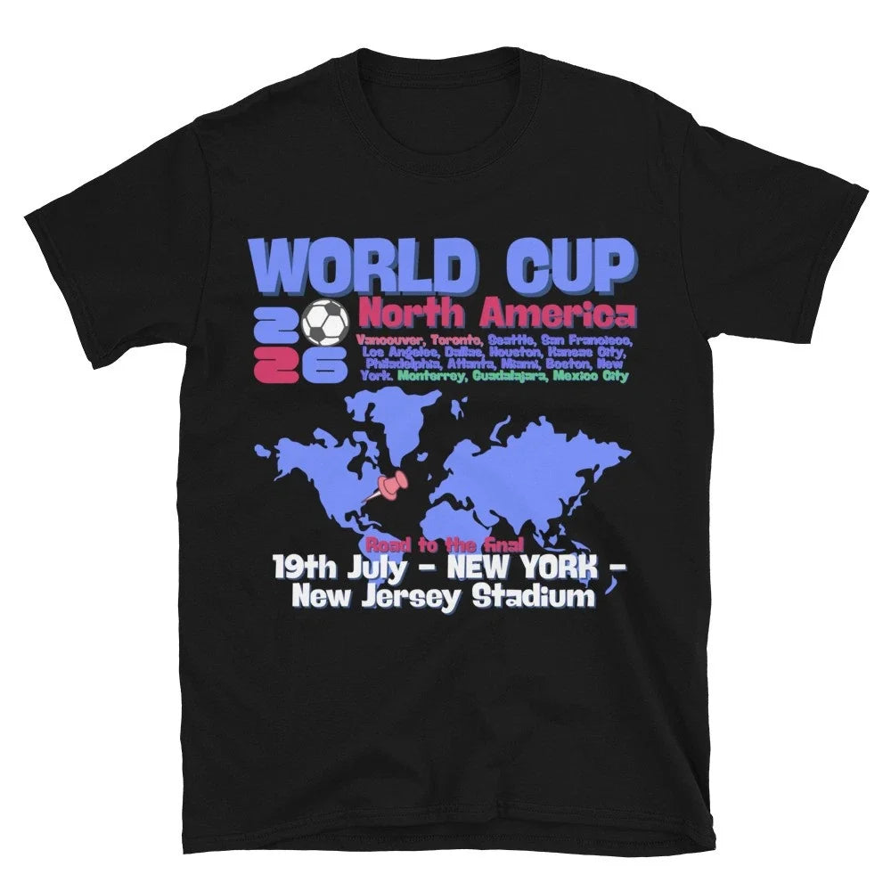 World Cup 2026 Soccer Football Fan Tee USA Canada Mexico Futbol Shirt Unisex , , , Long Sleeve Tee