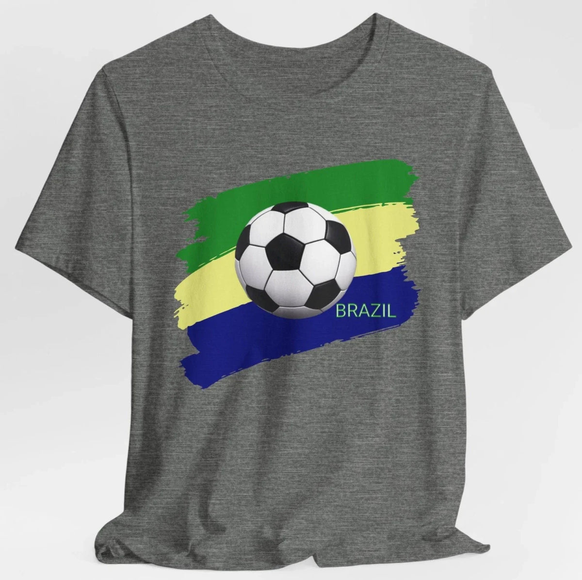 Brazil Soccer T Shirt Football Fan Graphic Brazil Flag Sports Tee Unisex , , , Long Sleeve Tee