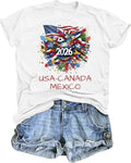 AMWIPE Soccer Cup 2026 Shirt for Women USA Football Match Jersey Unisex , , , Long Sleeve Tee